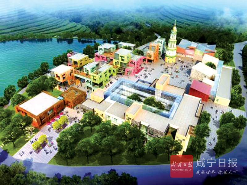 俄罗斯方块小镇初现雏形赤壁茶文化旅游综合体预计9月正式投入运营